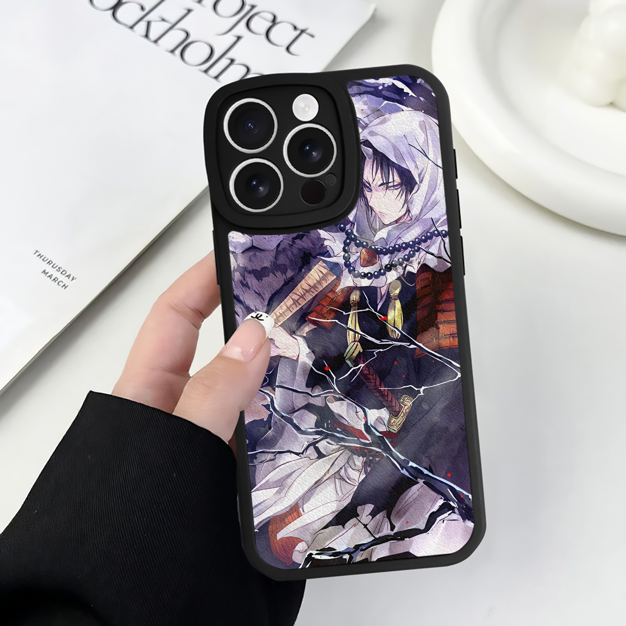（画像用） 刀剣乱舞 Touken Ranbu 【iPhone 16シリーズ対応】シリコンスマホケース（レザー調） 材質：シリコン